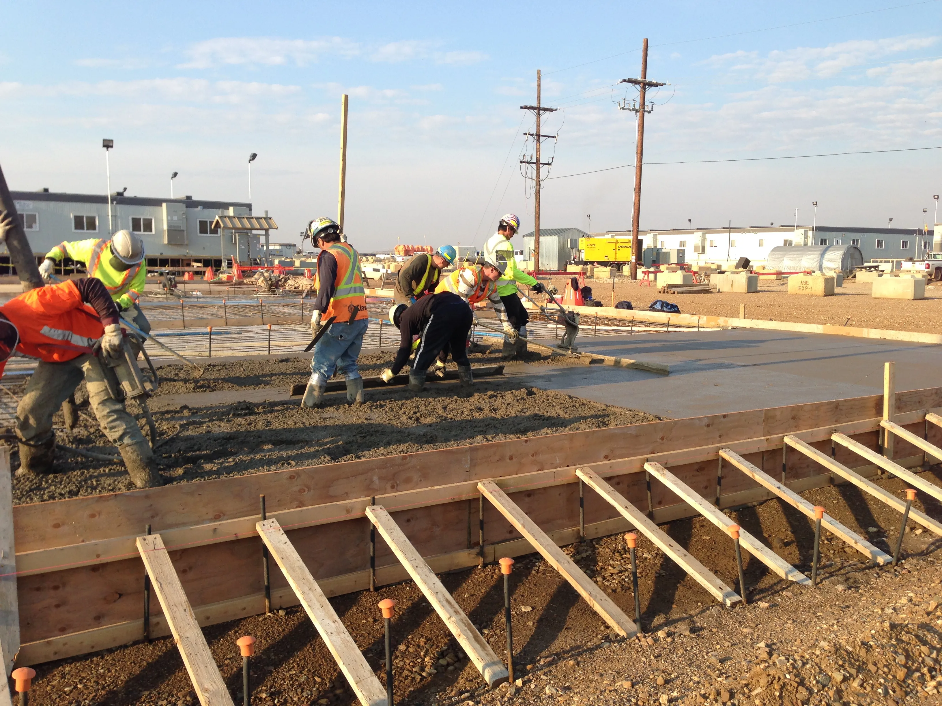 CONCRETE — pour-in-place foundation work